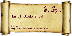 Hartl Szebáld névjegykártya